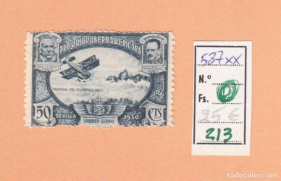 Stamps: CRSE0213 SELLO ESPA&Ntilde;A N&ordm; CAT N&ordm; 587XX SELLO ESTRECHO