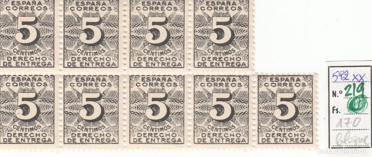 Stamps: CRSE0219 SELLO ESPA&Ntilde;A N&ordm; CAT N&ordm; 592XX BLOQUE