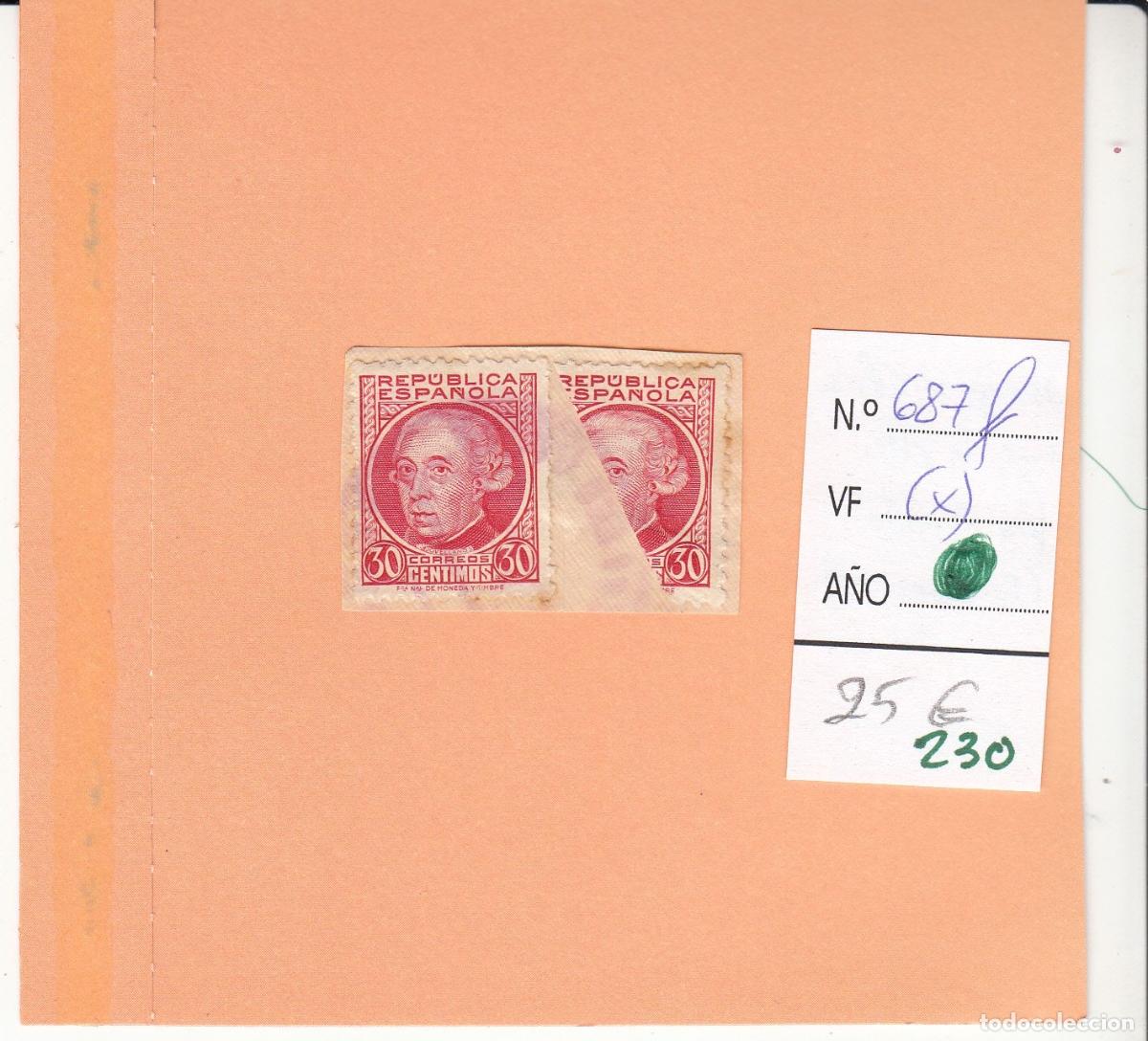 Stamps: CRSE0230 SELLO ESPA&Ntilde;A N&ordm; CAT N&ordm; 687F X UNO FRACCIONADO