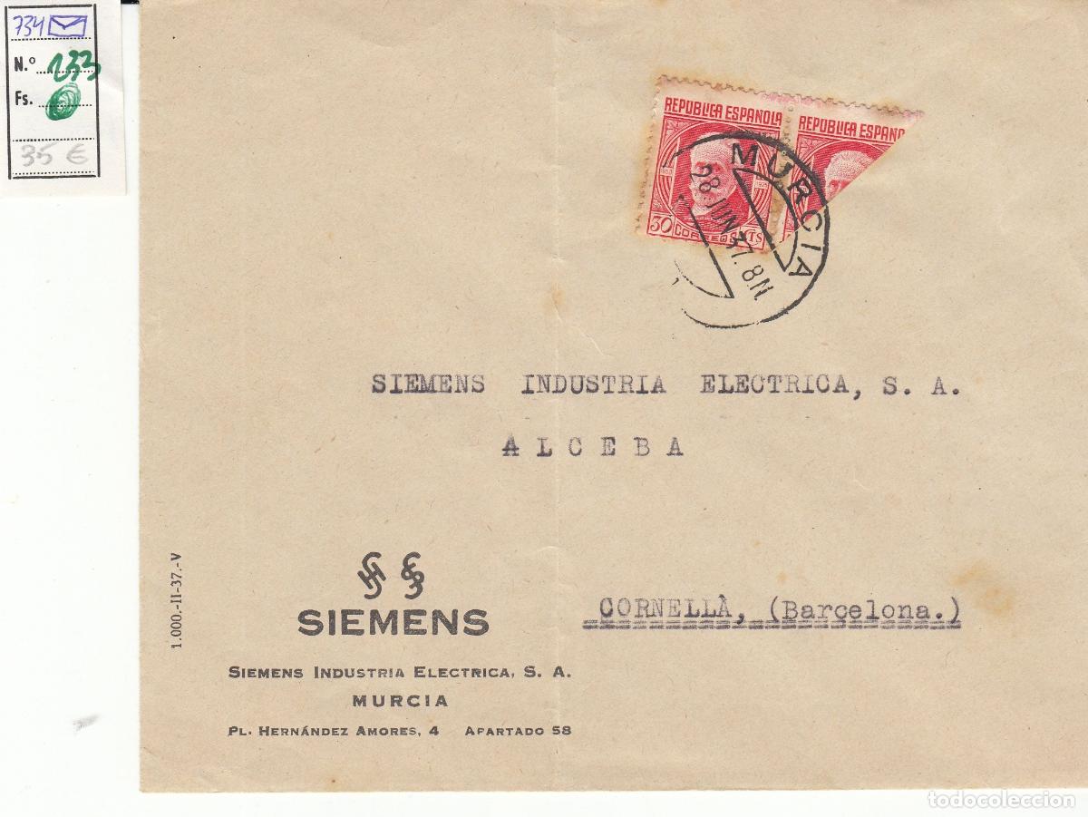 Stamps: CRSE0233 SELLO ESPA&Ntilde;A N&ordm; CAT N&ordm; 734 FRACCIONADO