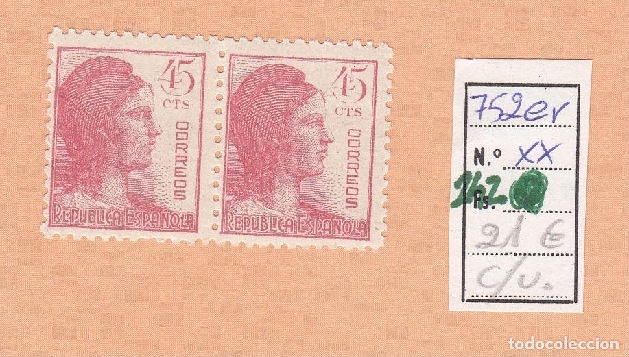 Selos: CRSE0242 SELLO ESPA&Ntilde;A N&ordm; CAT N&ordm; 752ER XX DOBLE IMPRESION