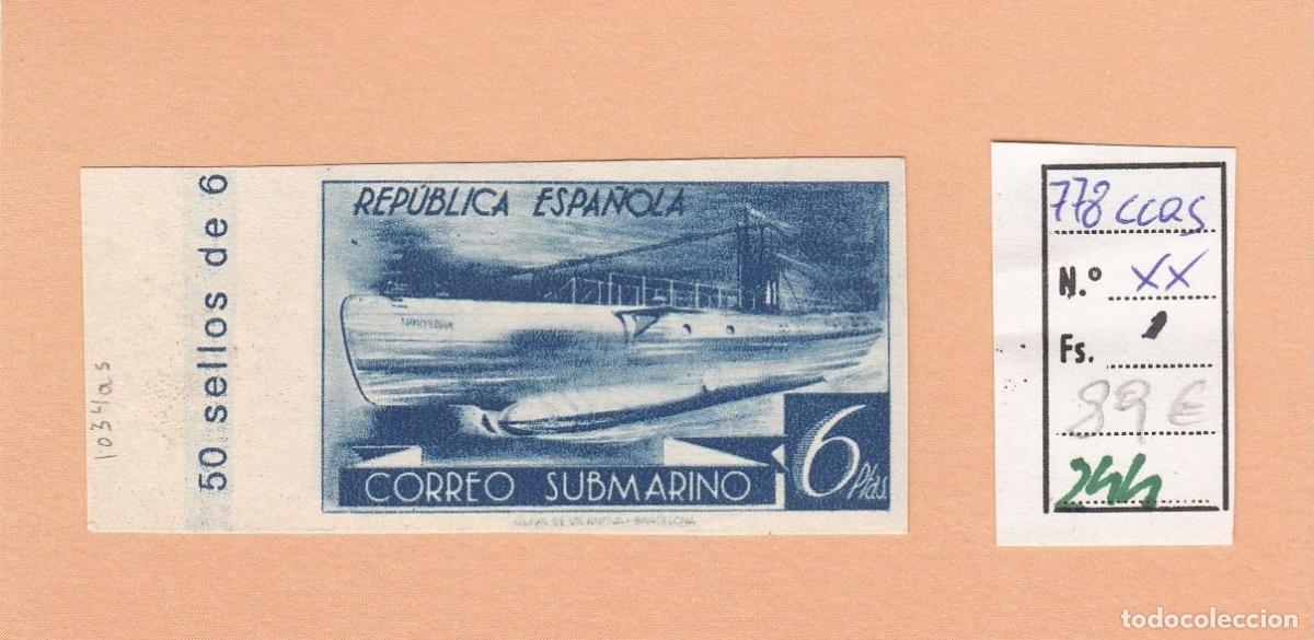 Selos: CRSE0244 SELLO ESPA&Ntilde;A N&ordm; CAT N&ordm; 778CCRS XX COLOR AZUL SIN DENTAR