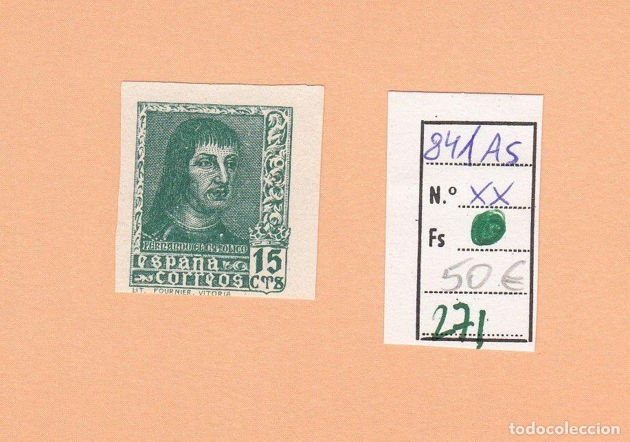 Sellos: CRSE0271 SELLO ESPA&Ntilde;A N&ordm; CAT N&ordm; 841AS XX SIN DENTAR