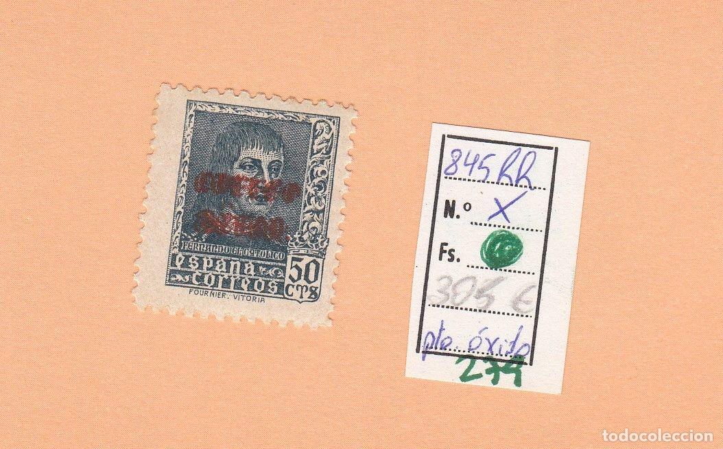 Sellos: CRSE0279 SELLO ESPA&Ntilde;A N&ordm; CAT N&ordm; 845RR X DOBLE SOBRECARGO