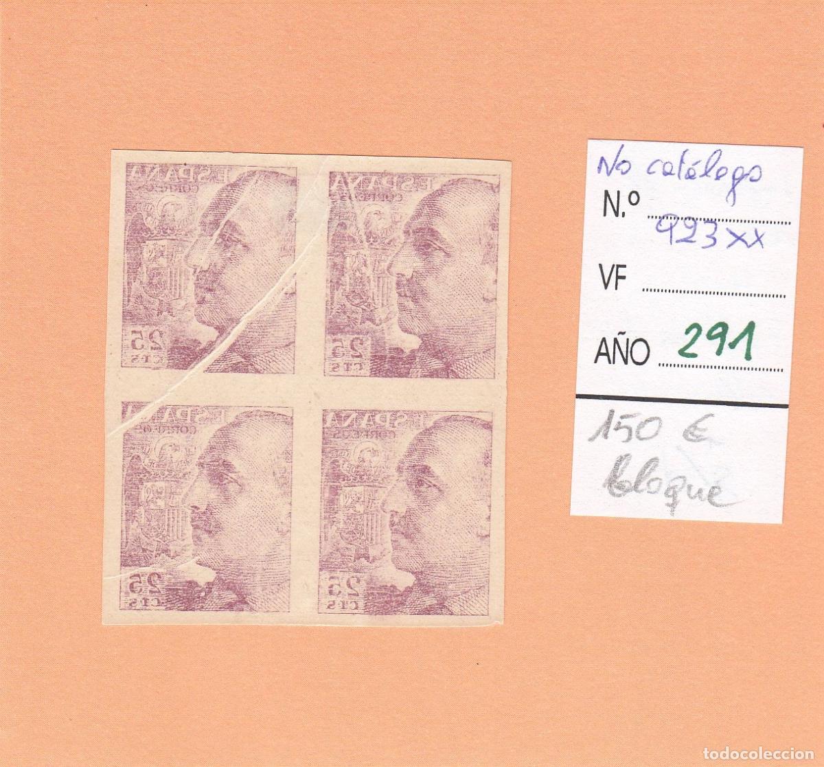 Sellos: CRSE0291 SELLO ESPA&Ntilde;A N&ordm; CAT N&ordm; 923XX IMPRESION AL REVES FUELLE