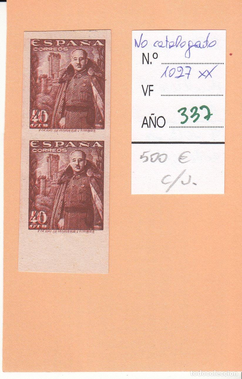 Briefmarken: CRSE0337 SELLO ESPA&Ntilde;A N&ordm; CAT N&ordm; 1027XX DOBLE IMPRESION MAS DORSO