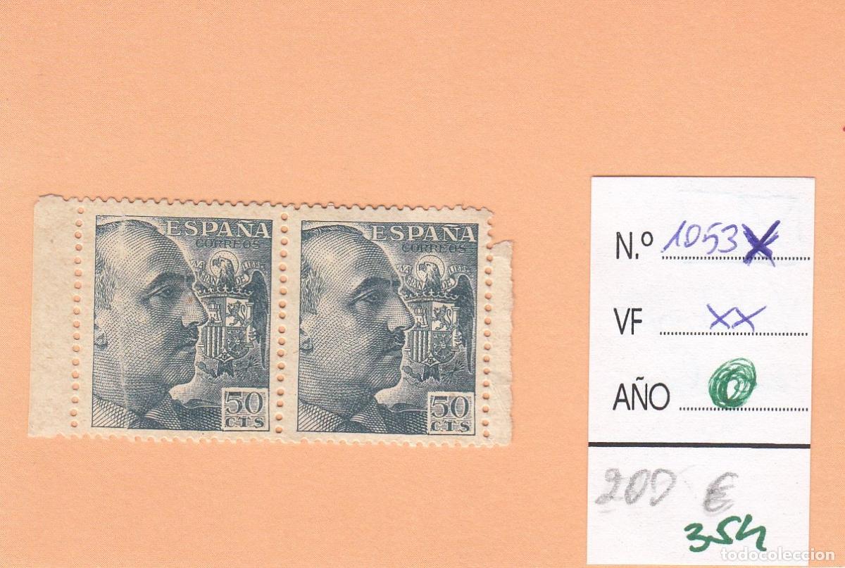 Timbres: CRSE0354 SELLO ESPA&Ntilde;A N&ordm; CAT N&ordm; 1053X VARIEDAD EMPALME