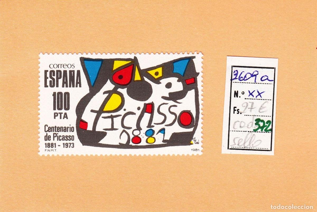 Timbres: CRSE0372 SELLO ESPA&Ntilde;A N&ordm; CAT N&ordm; 2609A XX COLOR GRIS