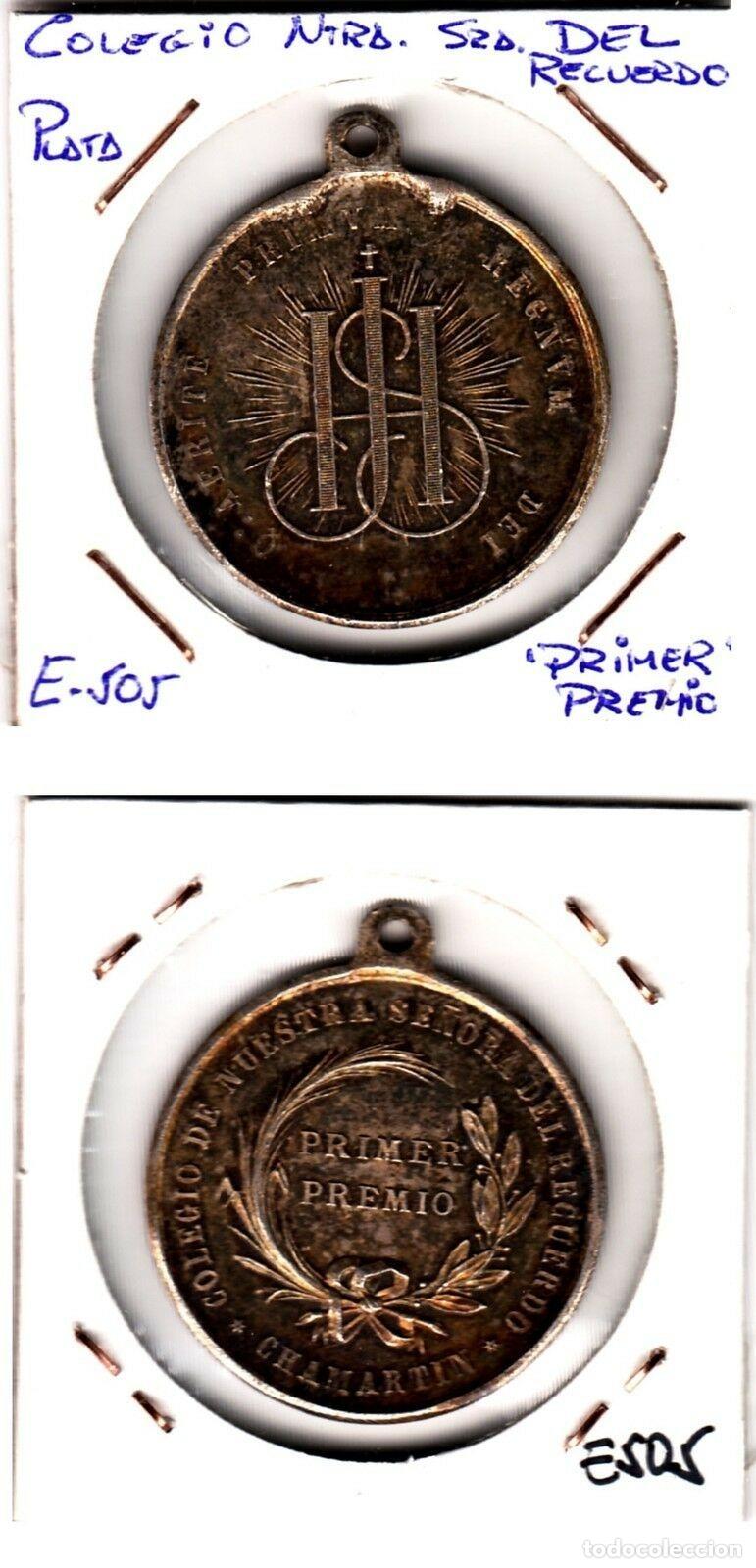 Selos: E0505 MEDALLA COLEGIO NS DEL RECUERDO PRIMER PREMIO PLATA
