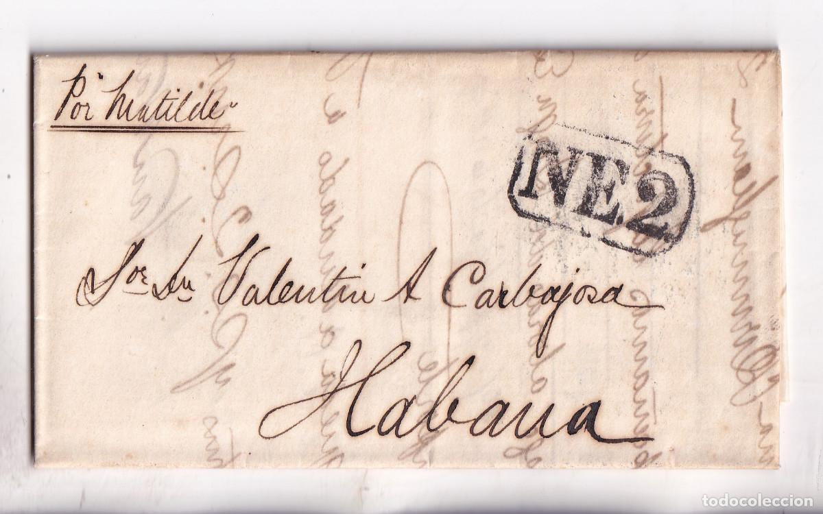 Sellos: PREFILATELIA. CARTA ENTERA. BIRMINGHAM. 1863. A HABANA, CUBA. DORSO ENCAMINADOR LIVERPOOL