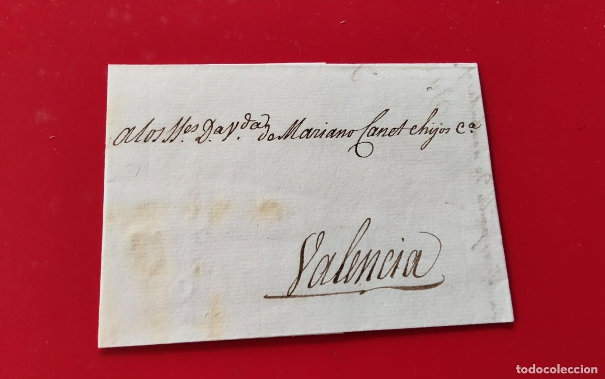 Sellos: VALENCIA ENVUELTA PREFILATELICA CIRCULADA DESDE MARSELLA A&Ntilde;O 1803 ESCRITA INTERIOR, PIEZA COLECCION