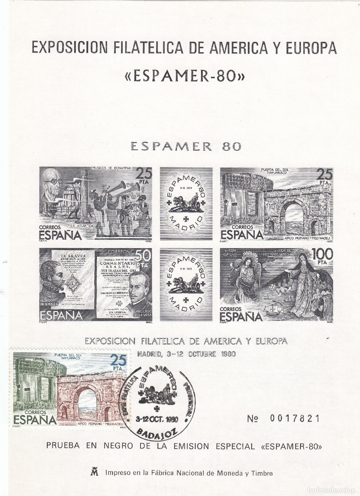 Sellos: CRS1456 ESPA&Ntilde;A PRUEBA DE LUJO N&ordm; 3. a&ntilde;o 1980. Tiene el sello n&ordm; 2580 con el matasellos de