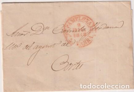 Sellos: Carta de Pamplona. Se&ntilde;or D. Camilo Jordana (mo.?) del ayuntamiento a Cortes del 8 de Diciembre de 18