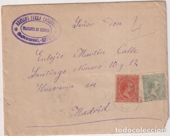 Sellos: Carta con Membrete (Tamp&oacute;n) de Espeja (Salamanca) a Madrid. del 7 de Enero de 1901 Franqueado con Ed