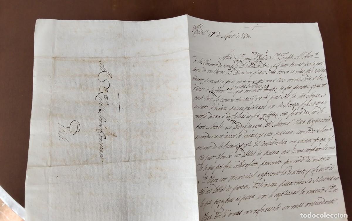Sellos: RIPOLL ENVUELTA PREFILATELICA CIRCULADA EN EL A&Ntilde;O 1809 CARTA INTERIOR , PIEZA COLECCION