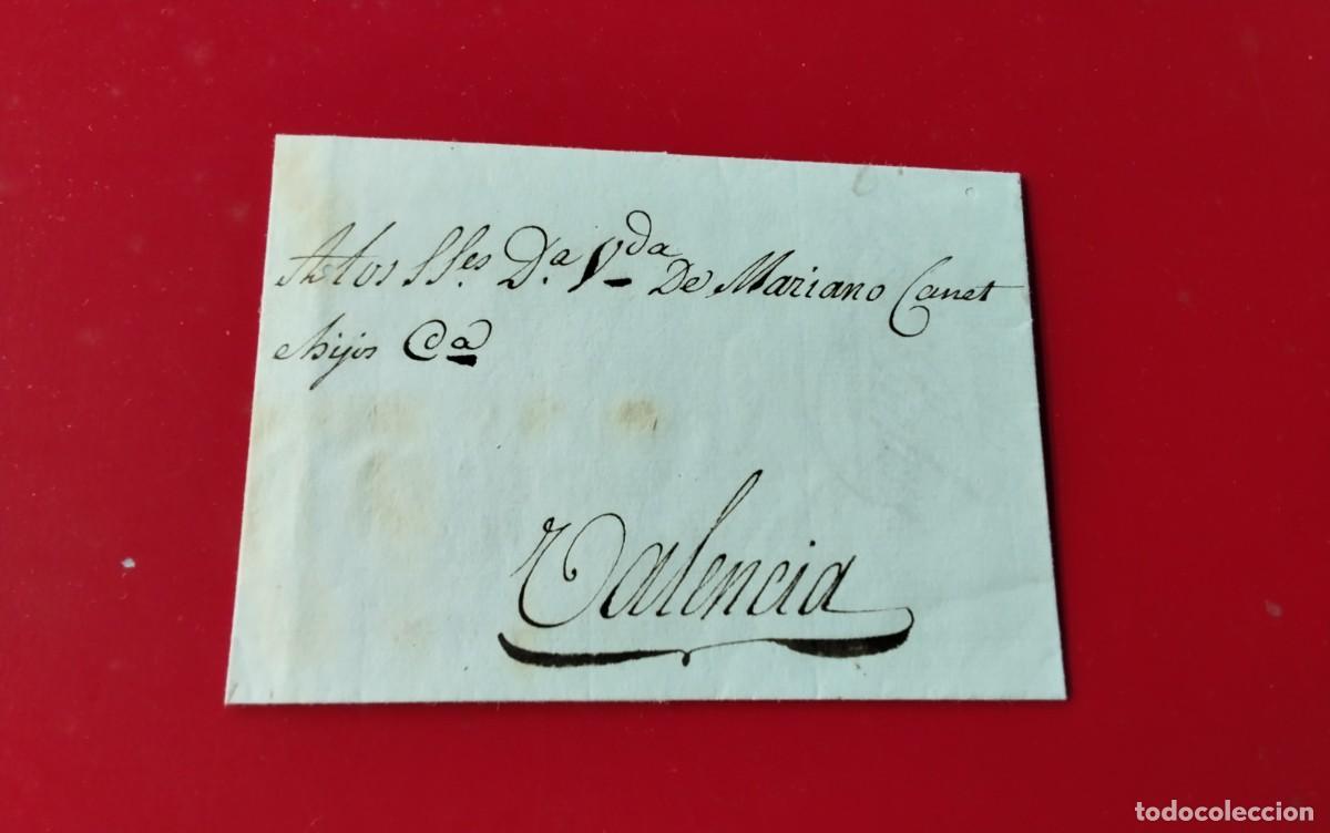 Sellos: MARSELLA ENVUELTA CIRCULADA A VALENCIA A&Ntilde;O 1814 , CARTA INTERIOR , BUENA PIEZA