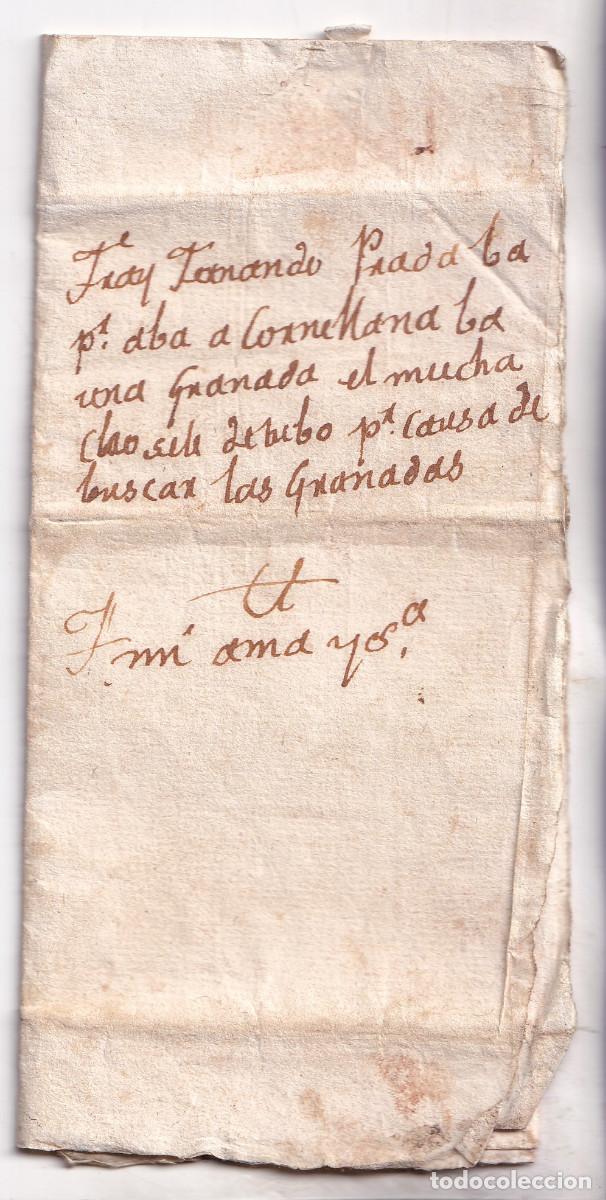 Sellos: PREFILATELIA. CARTA ENTERA UN FRAILE DE CORNELLANA. SALAS. FUERA DE VALIJA. VA UNA GRANADA. ASTURIAS
