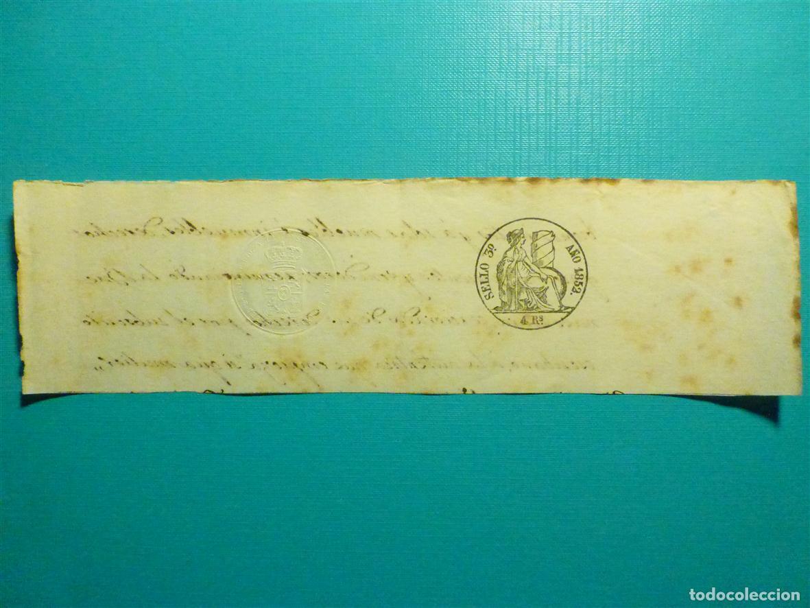 Selos: Cabecera - Timbre - Tasa Documentos, Papel Timbrado - Timbrolog&iacute;a - Sello 3&ordm; - A&ntilde;o 1852 - 4 Reales