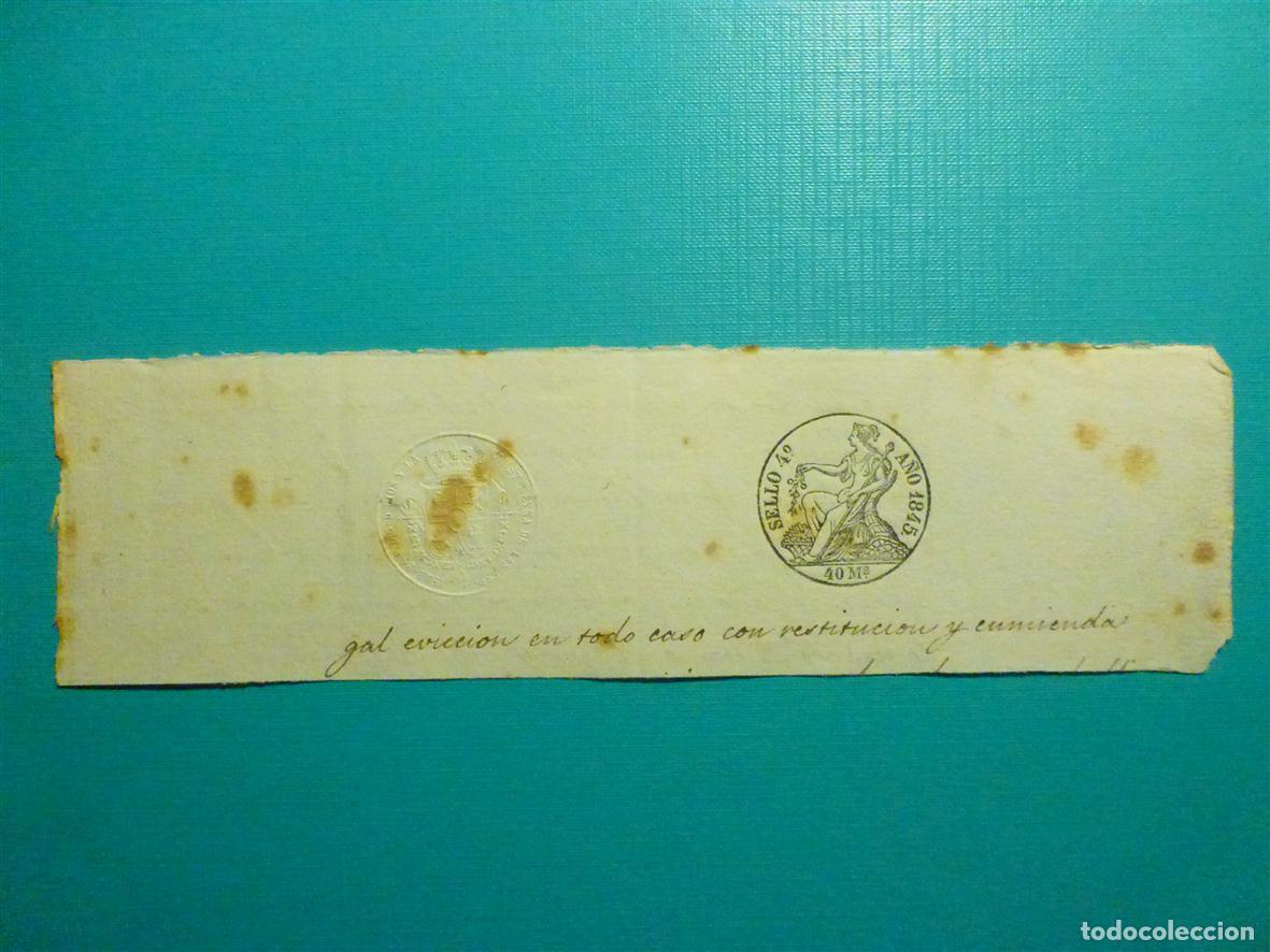 Sellos: Cabecera - Timbre Tasa Documentos, Papel Timbrado - Timbrolog&iacute;a - Sello 4&ordm; - A&ntilde;o 1845 - 40 Maravedis