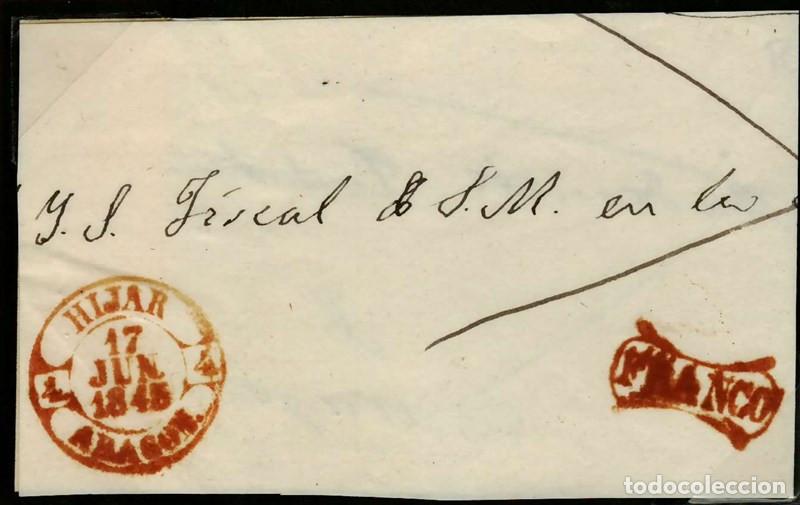Sellos: FA0119A, PREFILATELIA. 1845, 17 de junio, Frontal remitido desde Borja. Rareza RRR