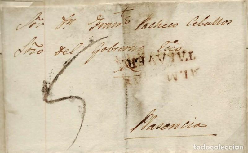 Sellos: FA0787D, PREFILATELIA. Sin Fecha. Sobrescrito circulado de Almaraz a Plasencia, RRR