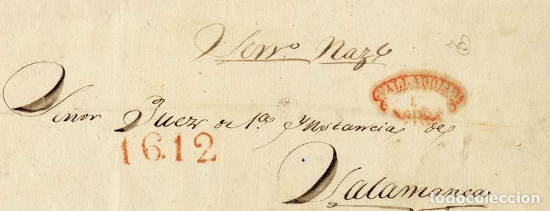 Sellos: FA1894. PORTEOS. Sin fecha, cubierta de Valladolid a Salamanca con porteo de 1612 cuartos