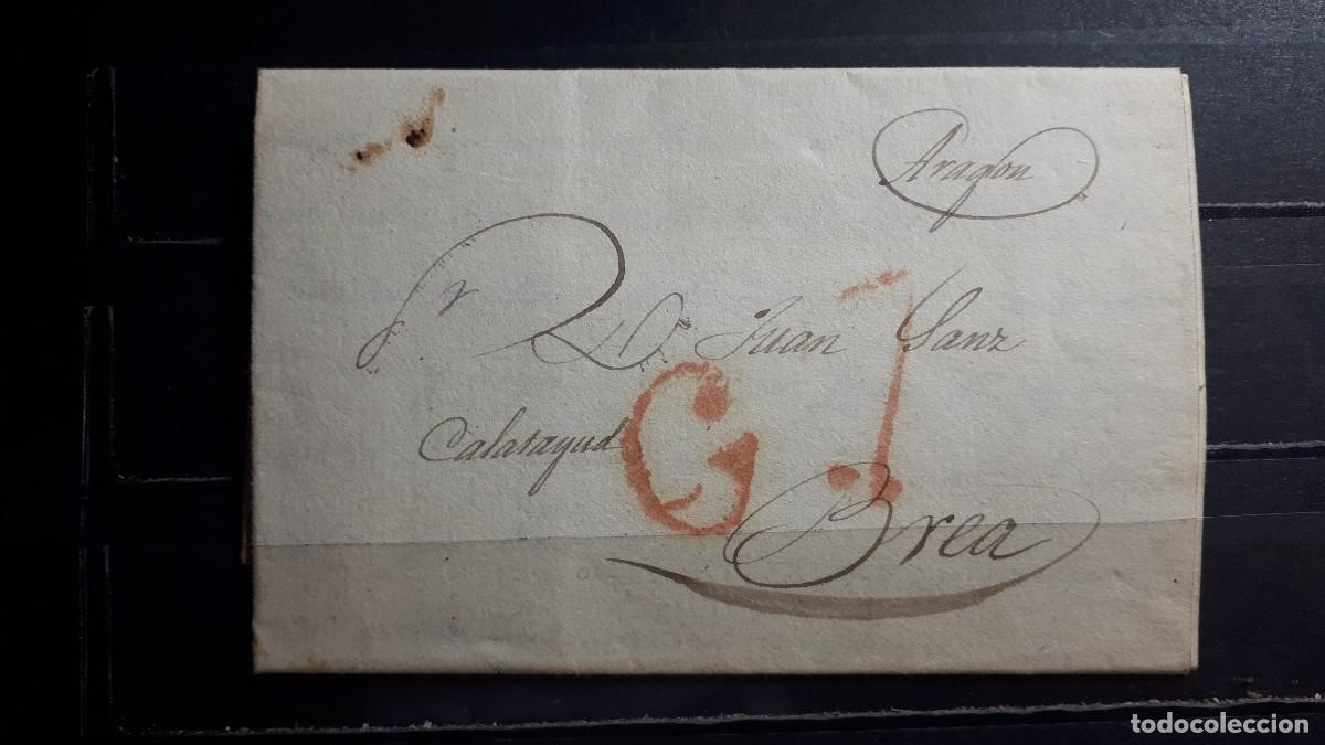 Stamps: Carta escrita y circulada Madrid a Brea (Calatayud) a Bilbao. 1r Septiembre 1840