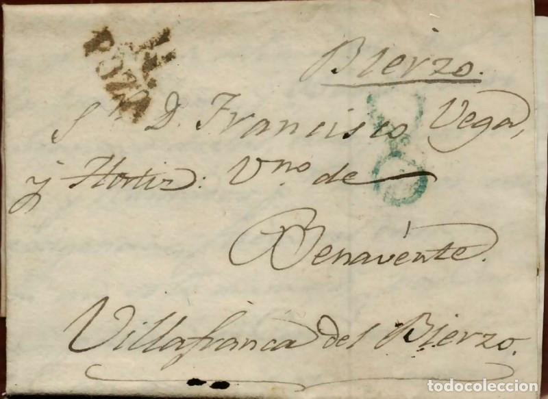 Sellos: FA1147-12. PREFILATELIA. 1840. Sobrescrito de Poza de la Sal a Villafranca del Bierzo, Rareza RR