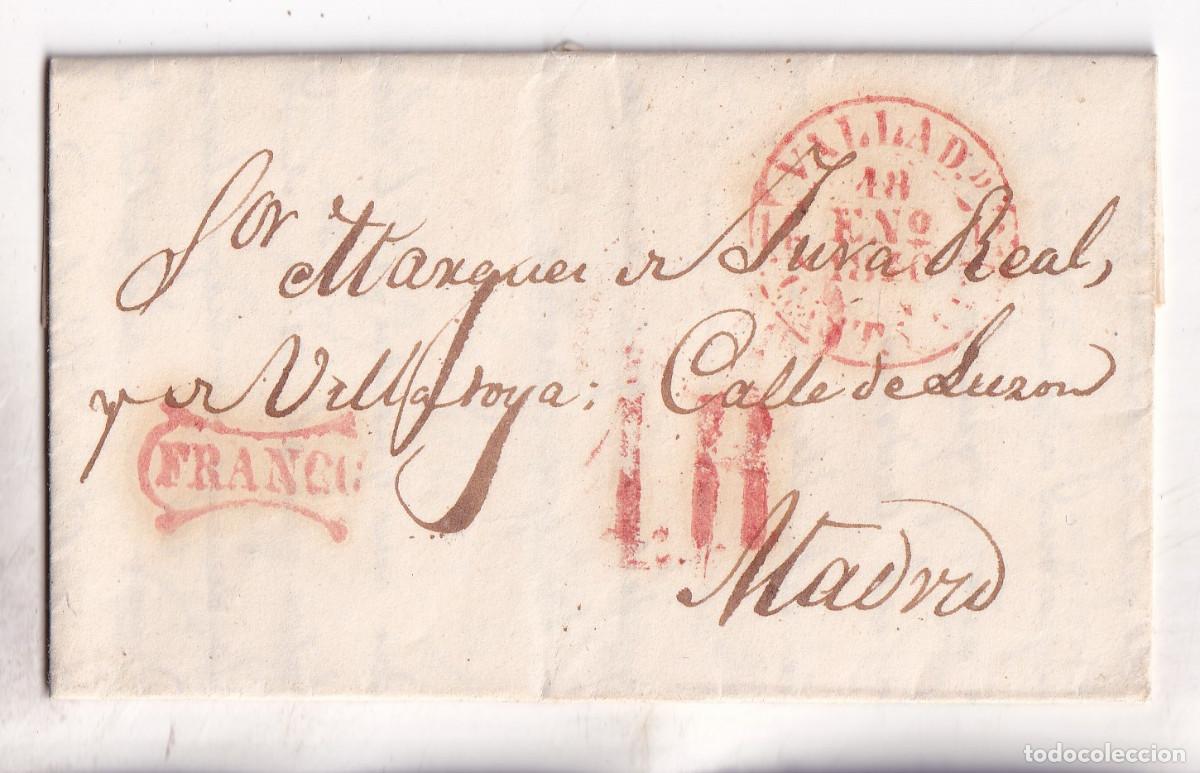 Francobolli: PREFILATELIA. CARTA ENTERA. VALLADOLID. 1850. MARCA FRANCO. AL MARQU&Eacute;S DE JURA REAL
