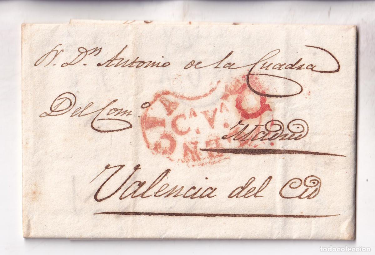 Stamps: PREFILATELIA. PALENCIA A VALENCIA. CARTA ENTERA. 1829.