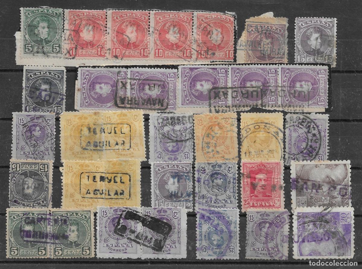 Stamps: 1901-1940. Alfonso XIII-Franco. Lote de 34 Carter&iacute;as diferentes.