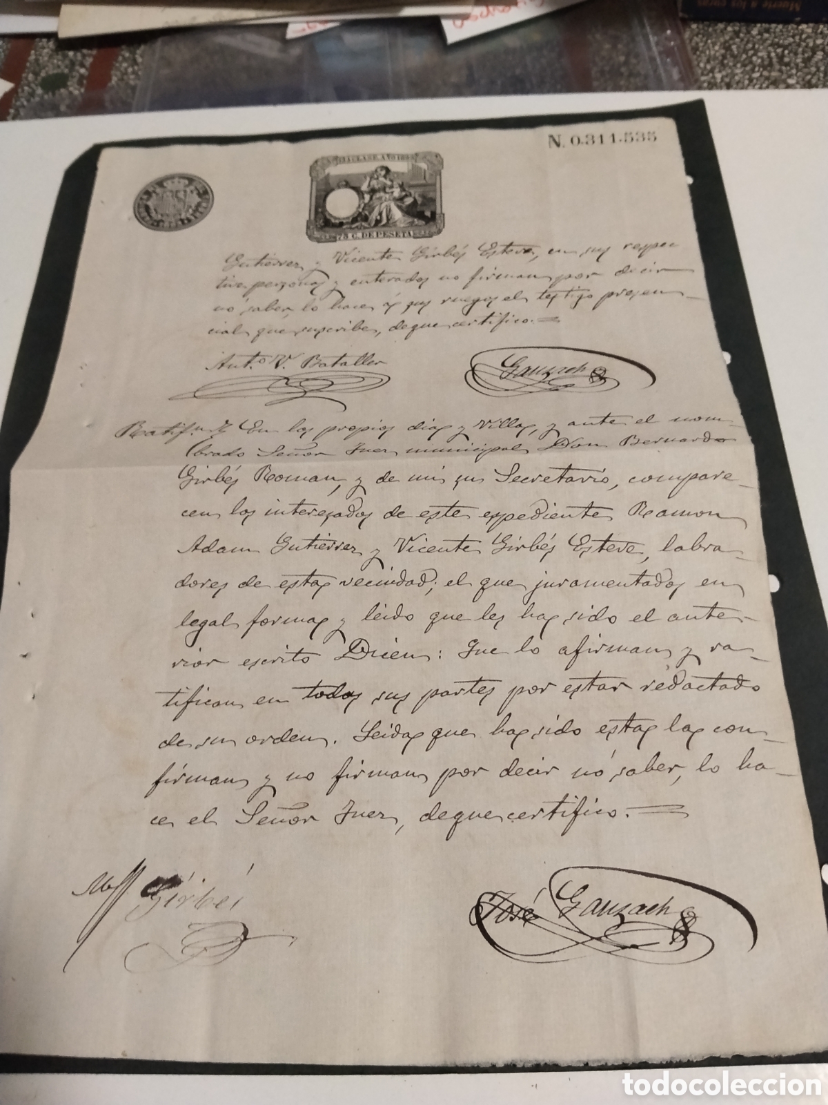 Selos: Prefilatelia Sello Fiscal 75 c&eacute;ntimos A&ntilde;o 1893