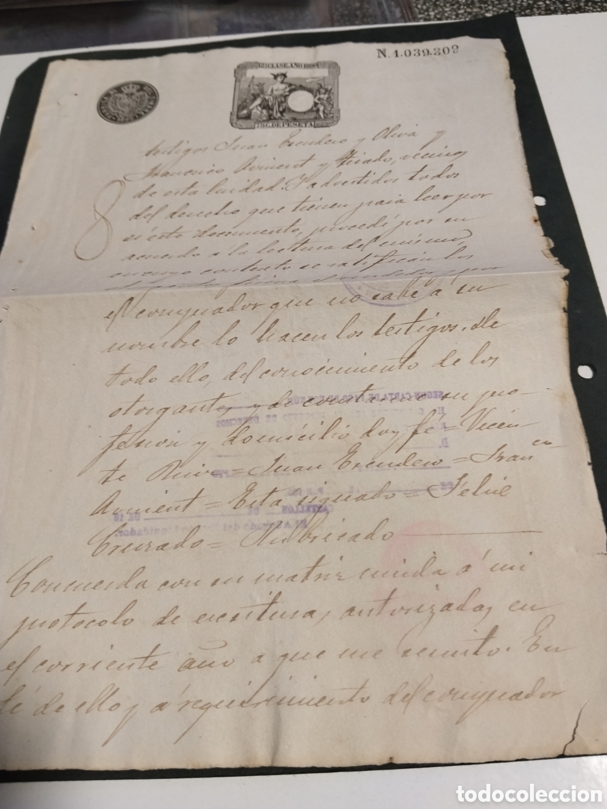 Selos: Prefilatelia Sello Fiscal 75 c&eacute;ntimos A&ntilde;o 1890