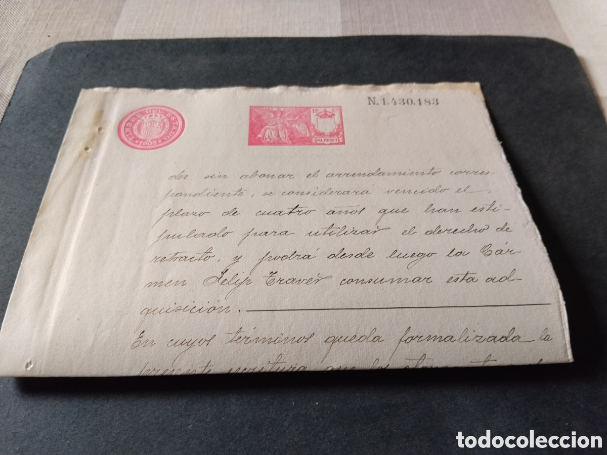 Francobolli: Prefilatelia Sello Fiscal una peseta A&ntilde;o 1903
