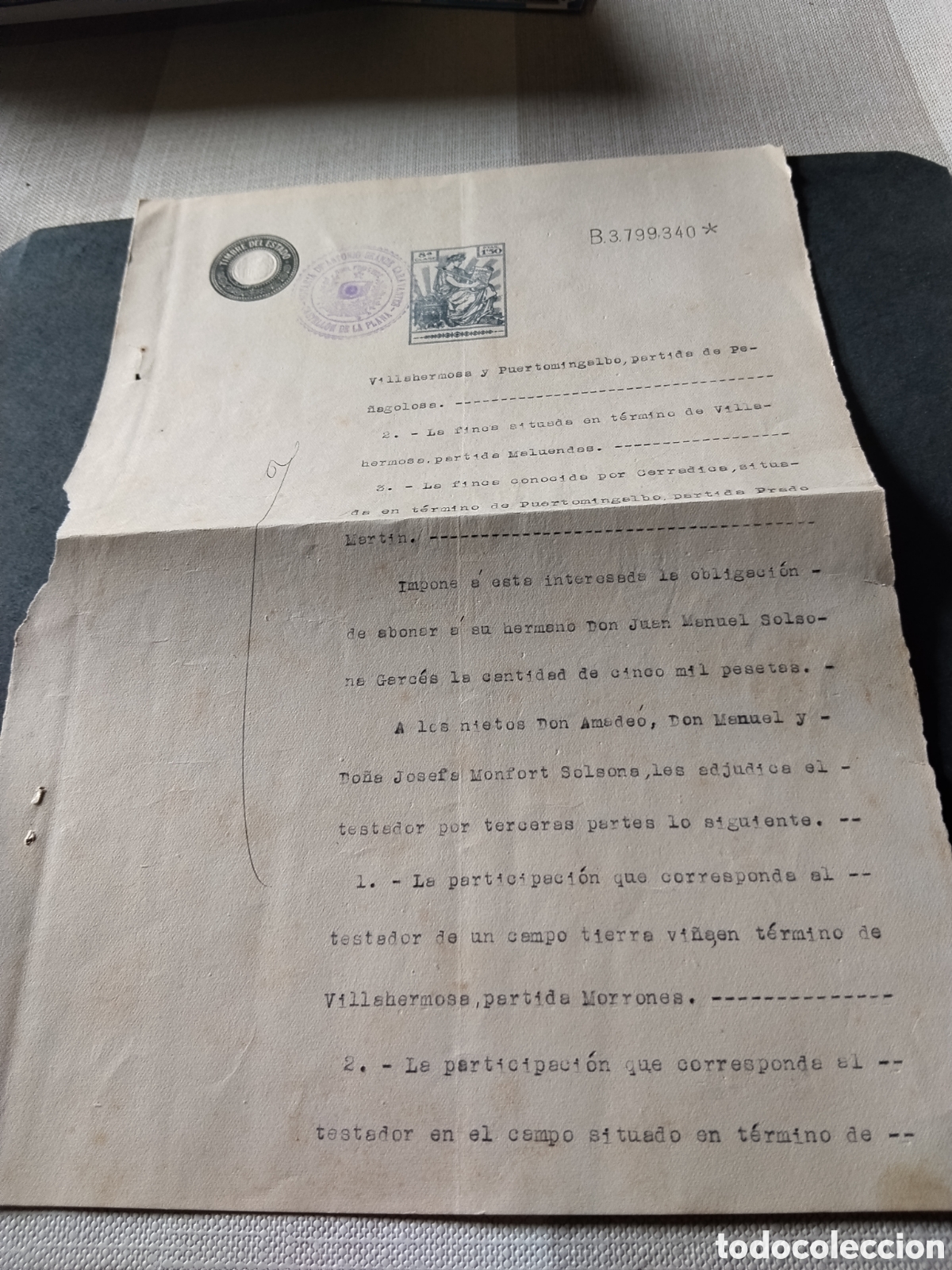 Timbres: Prefilatelia Sello Fiscal 1,50 pesetas
