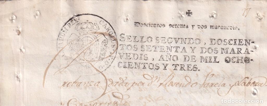 Sellos: 1803-PS-12 ESPA&Ntilde;A SPAIN 1803 SEALLED PAPER REVENUE. SELLO 2&ordm;.