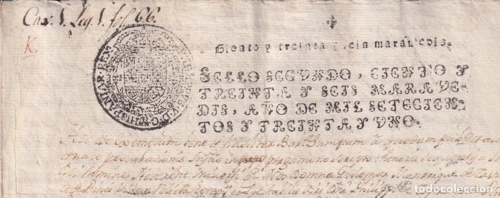 Sellos: 1731-PS-5 ESPA&Ntilde;A SPAIN 1731 SEALLED PAPER REVENUE. SELLO 2&ordm;.