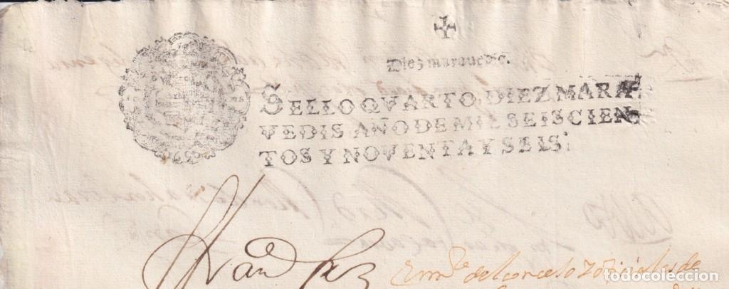 Sellos: 1696-PS-1 ESPA&Ntilde;A SPAIN 1696 SEALLED PAPER REVENUE. SELLO 4&ordm;.