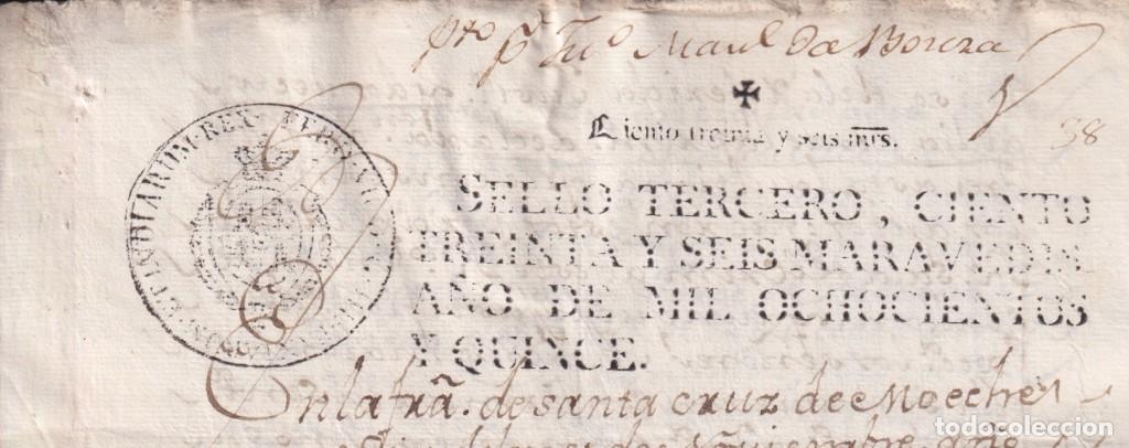 Sellos: 1815-PS-46 ESPA&Ntilde;A SPAIN 1815 SEALLED PAPER REVENUE. SELLO 3&ordm;.