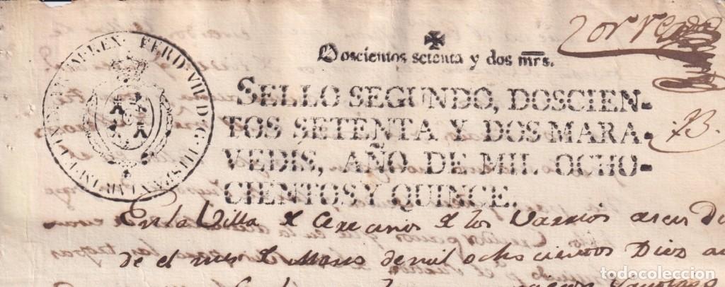 Sellos: 1815-PS-45 ESPA&Ntilde;A SPAIN 1815 SEALLED PAPER REVENUE. SELLO 2&ordm;.