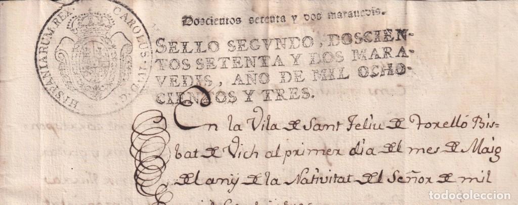 Sellos: 1803-PS-13 ESPA&Ntilde;A SPAIN 1803 SEALLED PAPER REVENUE. SELLO 2&ordm;.