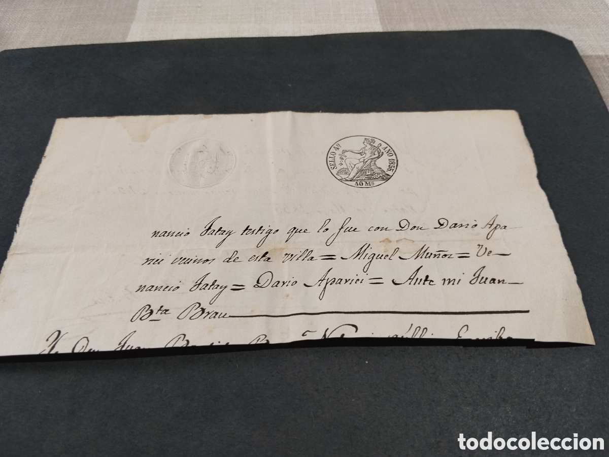 Briefmarken: Prefilatelia Sello 4 40 maraved&iacute;es A&ntilde;o 1855