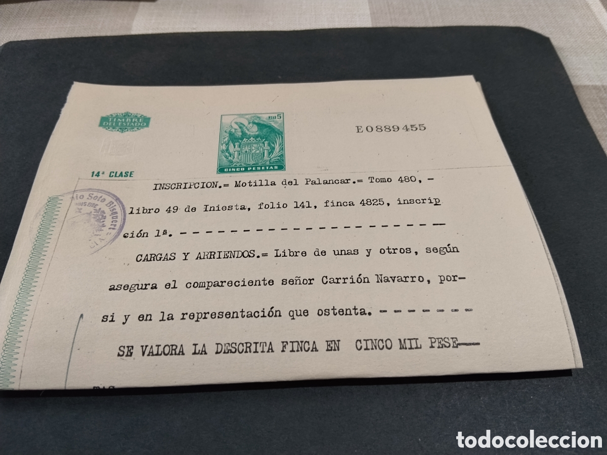 Briefmarken: Prefilatelia timbre del estado 5 pesetas verde aguila