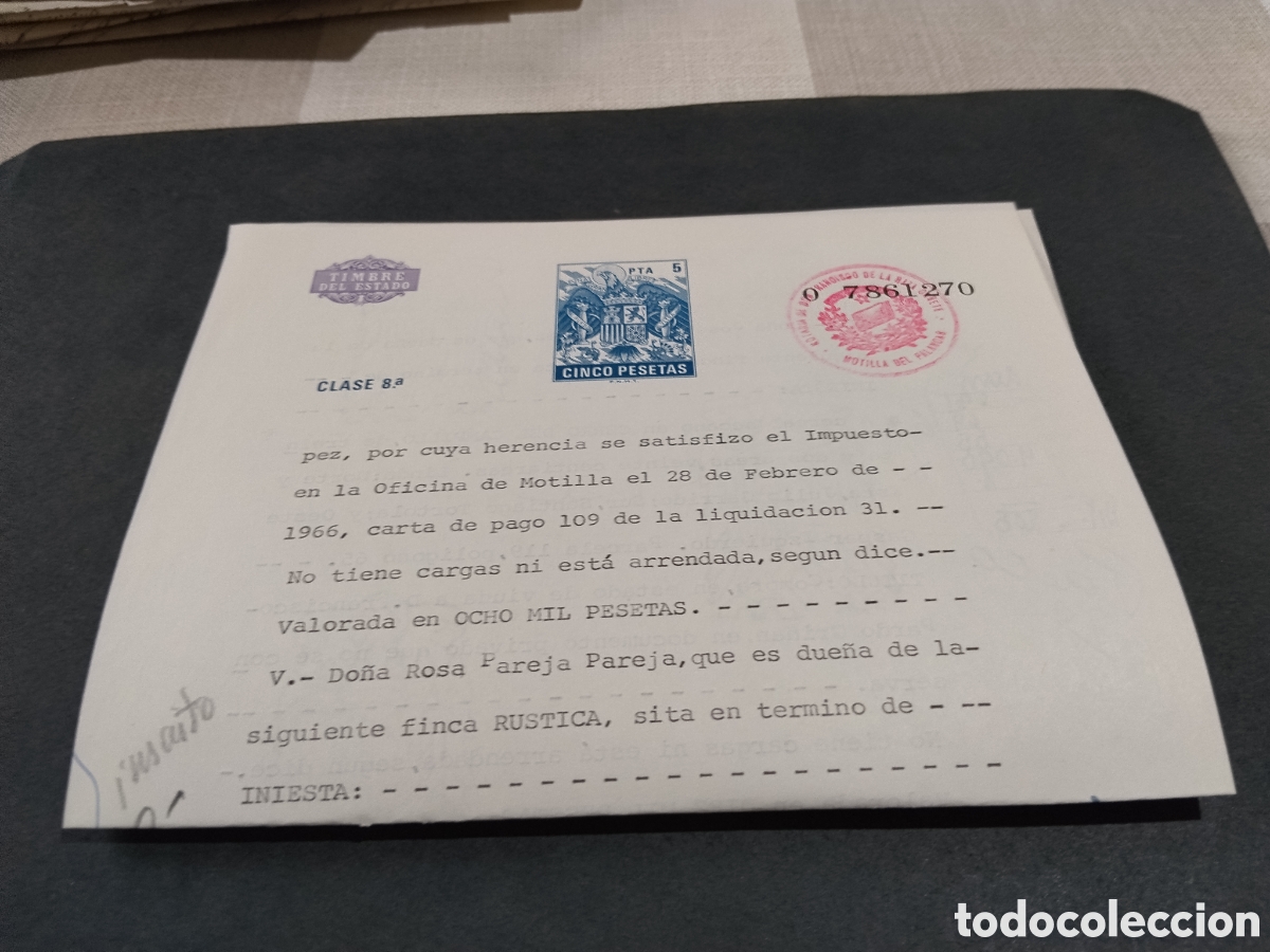 Briefmarken: Prefilatelia timbre del estado 5 pesetas azul aguila