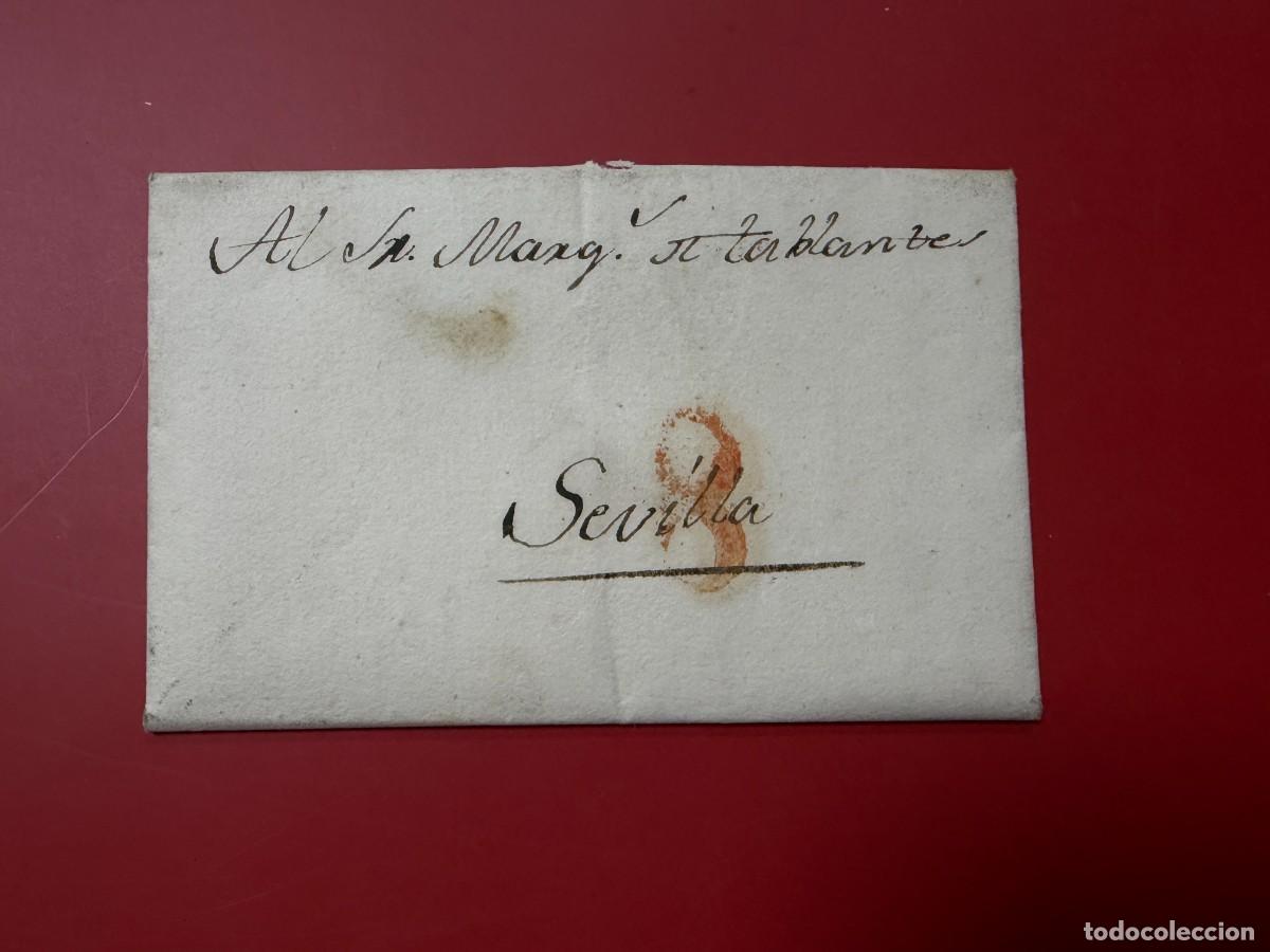 Sellos: PREFILATELIA - CARTA DE MADRID A SEVILLA - MARQUES DE TABLANTES. VER FOTOS
