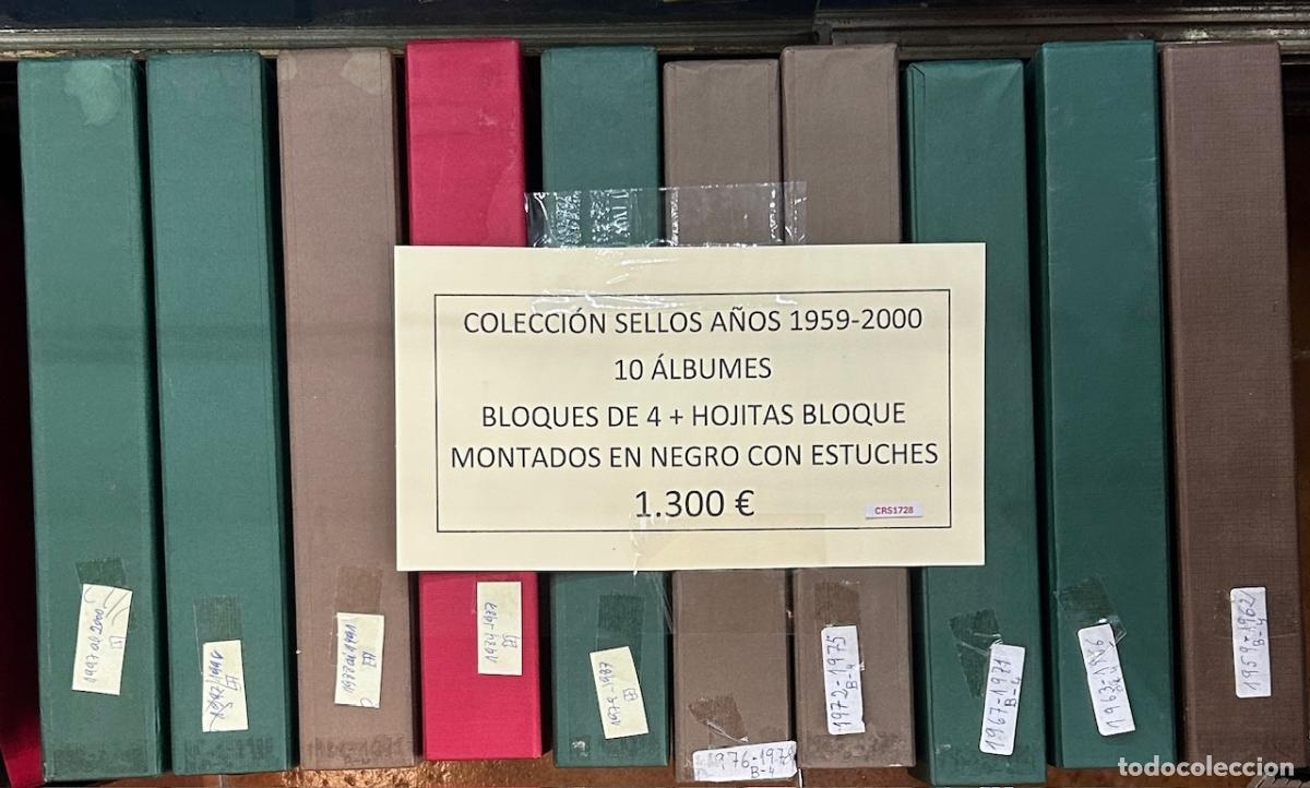 Sellos: CRS1728 COLECCI&Oacute;N SELLOS A&Ntilde;OS 1959-2000 EN BLOQUES DE 4 Y HOJISTAS BLOQUES