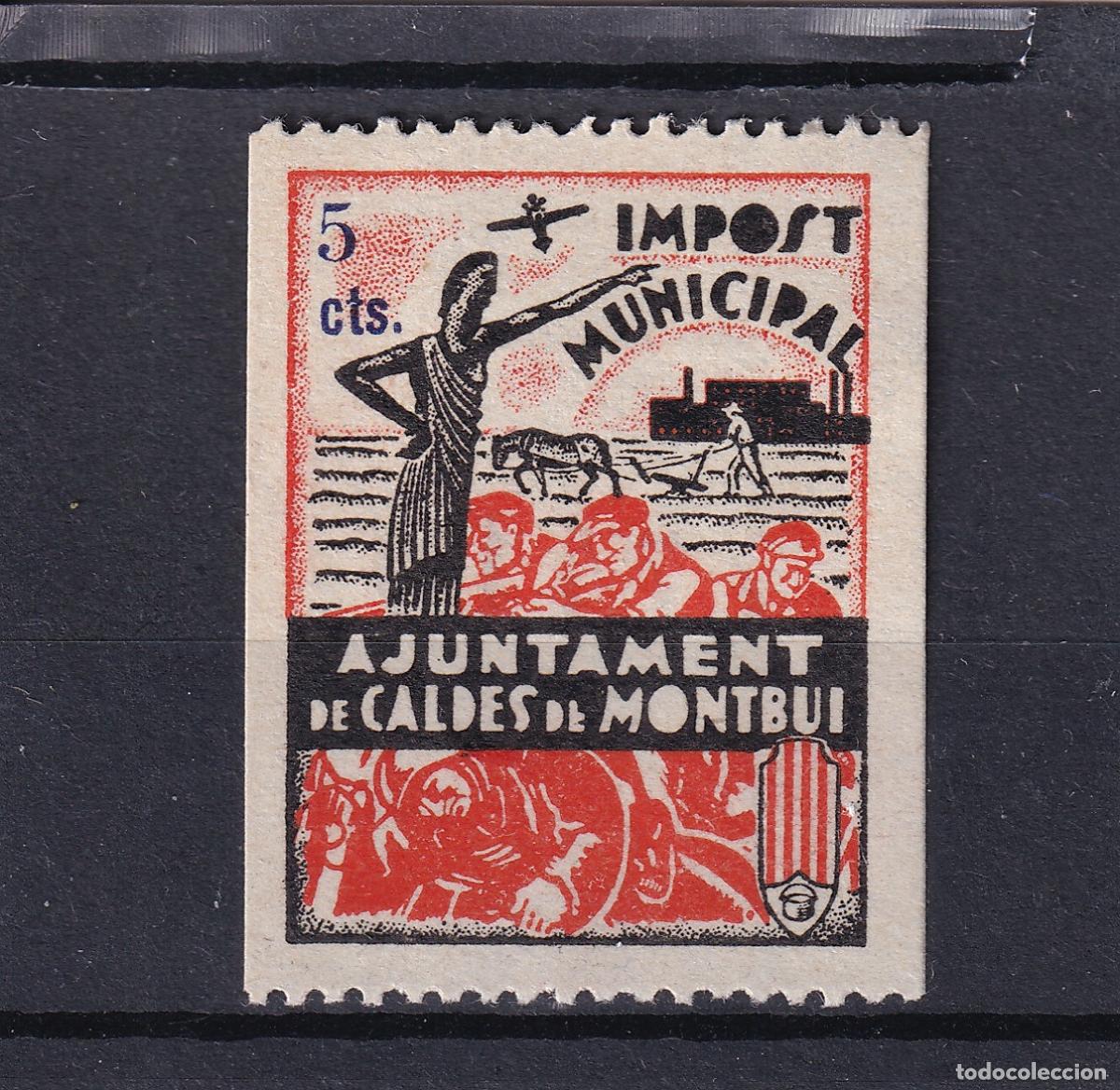 Sellos: CRS1608 ESPA&Ntilde;A LOCALES CALDES DE MONTBUI (Barcelona). Allepuz n&ordm; 1 XX. Sin charnela