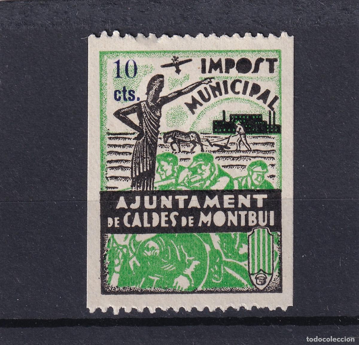 Sellos: CRS1609 ESPA&Ntilde;A LOCALES CALDES DE MONTBUI (Barcelona). Allepuz n&ordm; 2 X. Con charnela