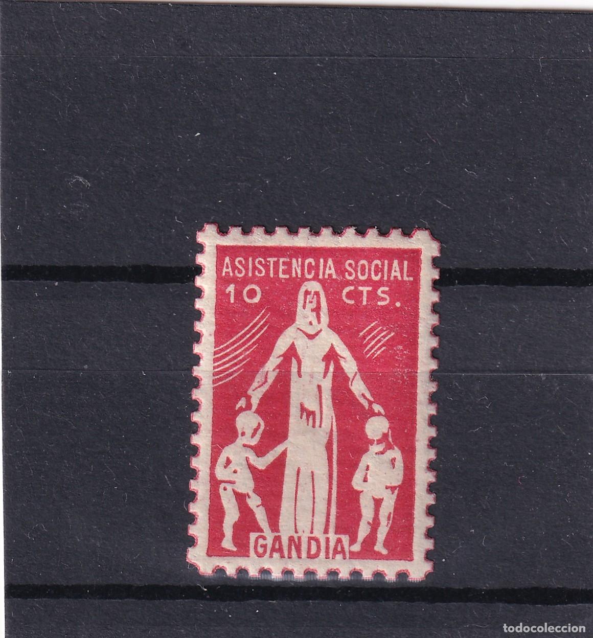 Timbres: CRS1618 ESPA&Ntilde;A LOCALES GANDIA (Valencia). Allepuz n&ordm; 12 XX. Sin charnela