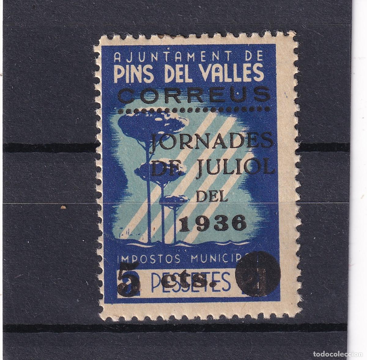 Francobolli: CRS1639 ESPA&Ntilde;A LOCALES PINS DEL VALLES (Barcelona). Allepuz n&ordm; 13 X. Con charnela